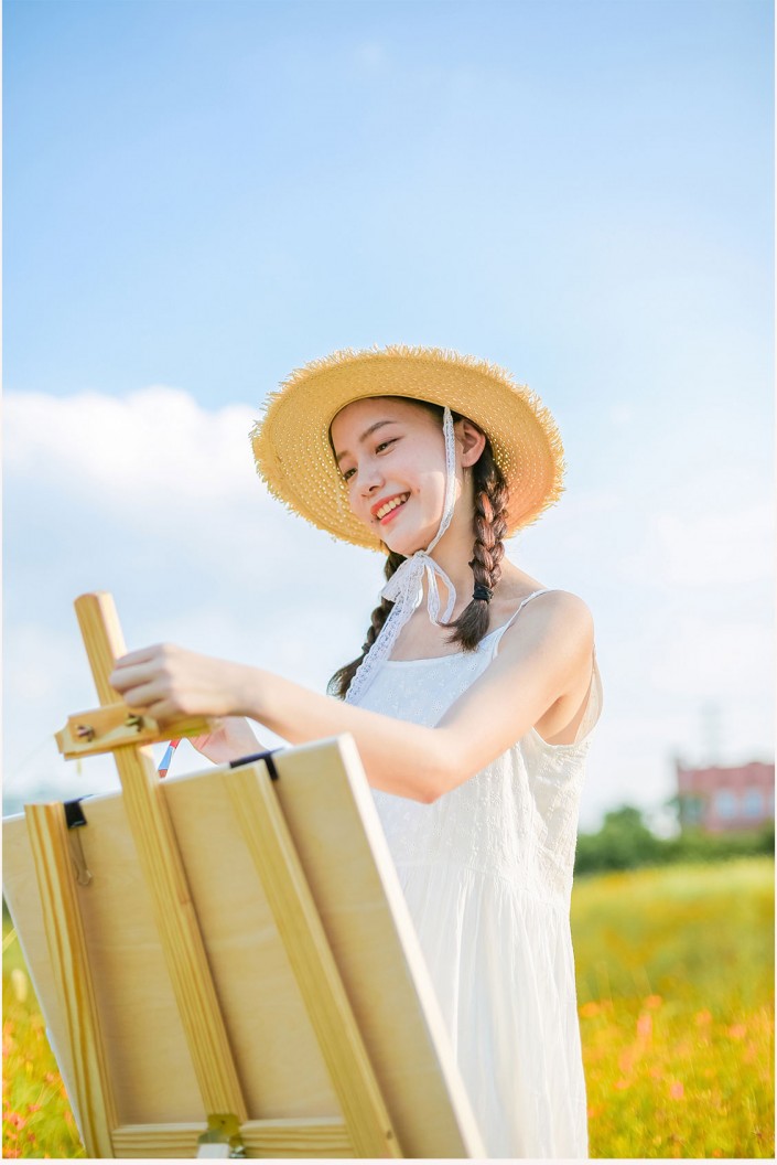 人像后期，通過(guò)PS把室外拍攝的人像調(diào)出田園少女風(fēng)格的色調(diào)