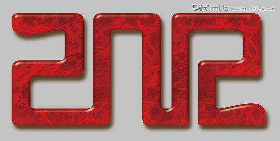 Photoshop制作紅色復(fù)古金邊鏈墜字效果,PS教程,16xx8.com教程網(wǎng)