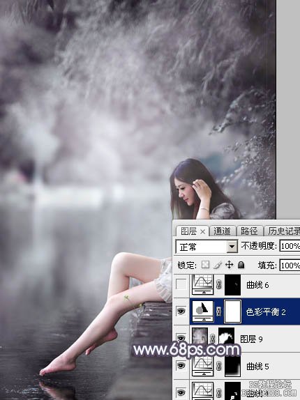 Photoshop调出中性暗蓝色图片教程