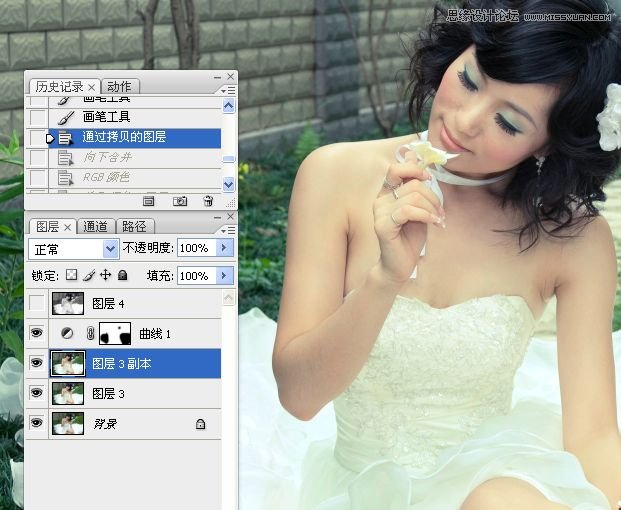 Photoshop婚紗美女柔美的黃色膚色效果,PS教程,16xx8.com教程網(wǎng)