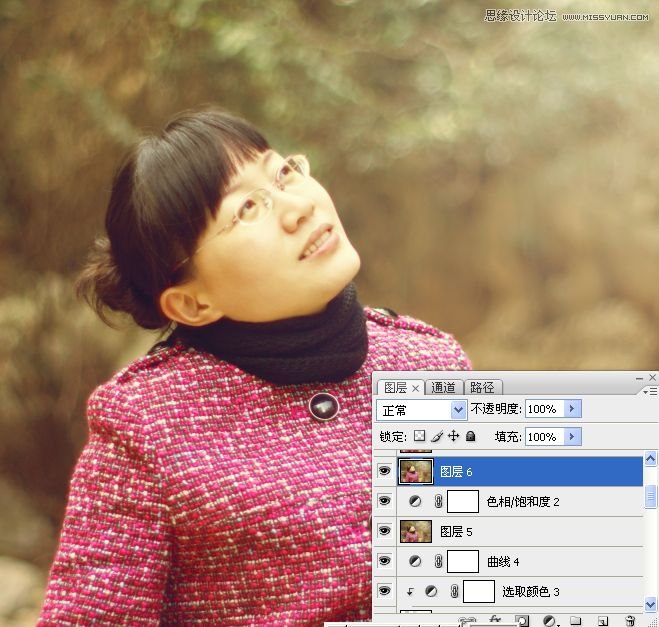 Photoshop调出公园女孩淡淡黄色效果,PS教程,16xx8.com教程网