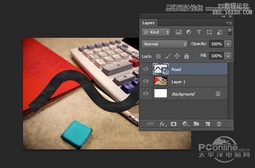 Photoshop CS6設(shè)計(jì)桌面上的創(chuàng)意跑道,PS教程,16xx8.com教程網(wǎng)