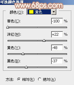 PS把绿色外景人物图片转为柔和的秋季淡黄色