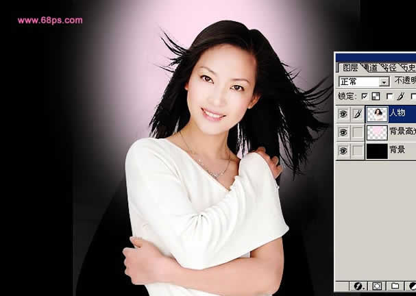 Photoshop制作漂亮个性的美丽天使图片