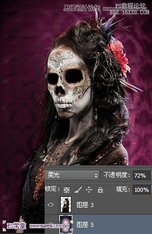 Photoshop合成恐怖效果的魔鬼新娘,PS教程,16xx8.com教程网