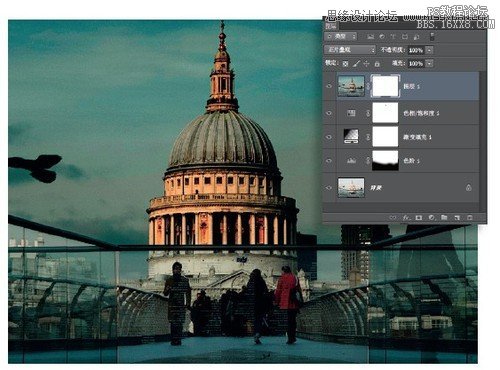 Photoshop调出建筑照片唯美青色调,PS教程,16xx8.com教程网