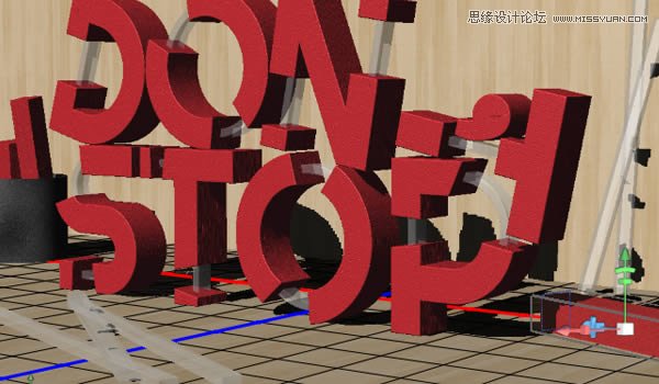 3D字體，通過PS制作紅色積木立體文字圖片