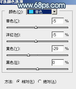 Photoshop调淡冷色水景图片教程