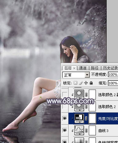 Photoshop调出中性暗蓝色图片教程