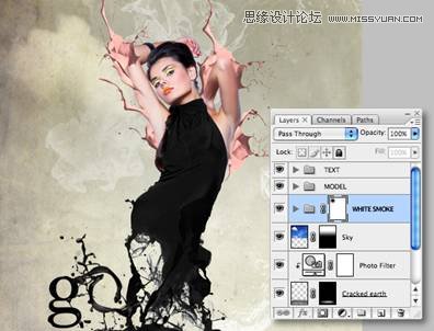 Photoshop制作創(chuàng)意打散效果的人像海報