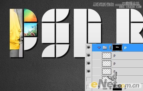 Photoshop制作立体效果的图案艺术字,PS教程,16xx8.com教程网