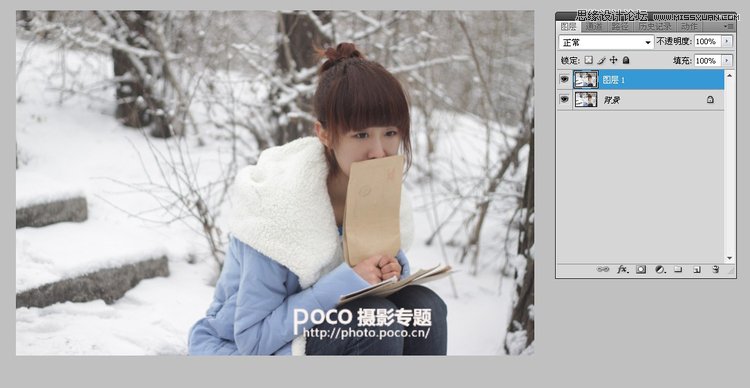 Photoshop调出人像梦幻雪景效果,PS教程,16xx8.com教程网