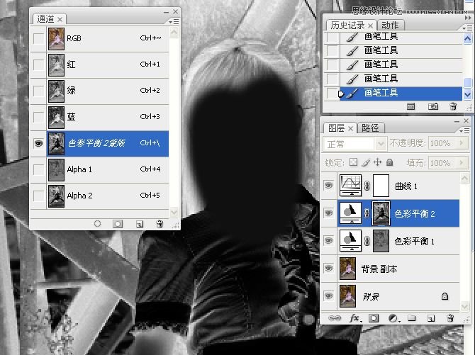 Photoshop調出美女照片冷色效果圖,PS教程,16xx8.com教程網(wǎng)