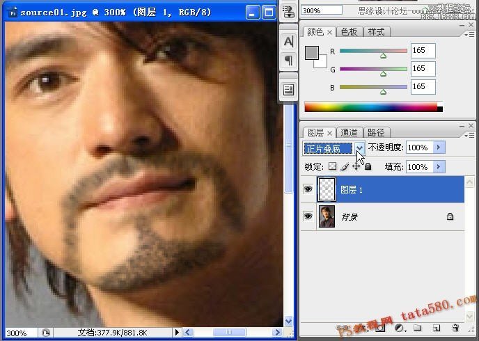 Photoshop給男人照片添加逼真的胡須,PS教程,16xx8.com教程網(wǎng)