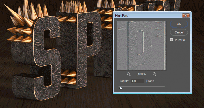 金屬字，用PS制作3D效果的金屬鉚釘文字