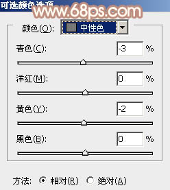 PS把绿色外景人物图片转为柔和的秋季淡黄色