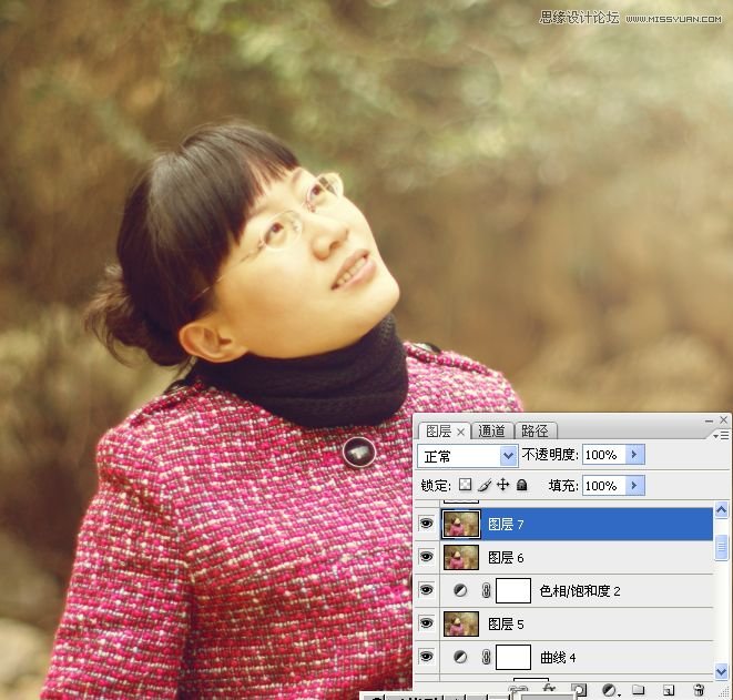 Photoshop调出公园女孩淡淡黄色效果,PS教程,16xx8.com教程网