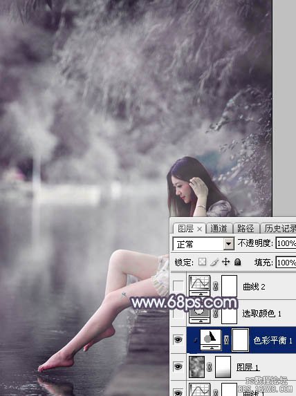 Photoshop调出中性暗蓝色图片教程