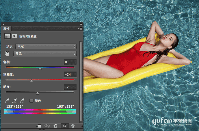 人物后期，给泳装模特的调色方法