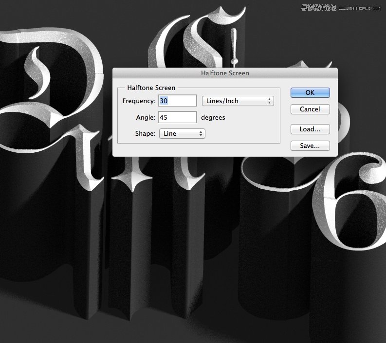 Photoshop CS6制作復(fù)古網(wǎng)紋立體字教程,PS教程,16xx8.com教程網(wǎng)