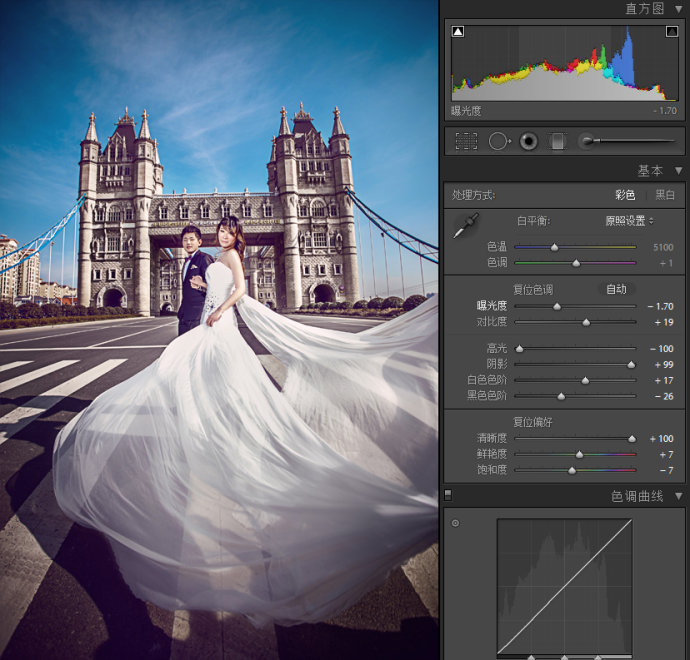 HDR效果，利用Lightroom制作高动态HDR效果婚纱照片后期