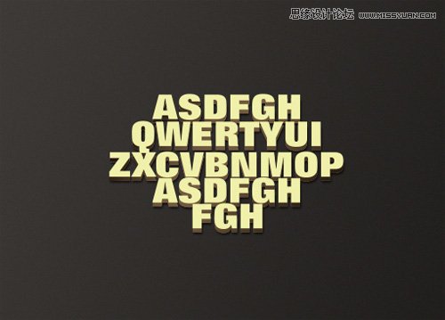 Photoshop圖層樣式簡單制作3D立體字效果,PS教程,16xx8.com教程網(wǎng)