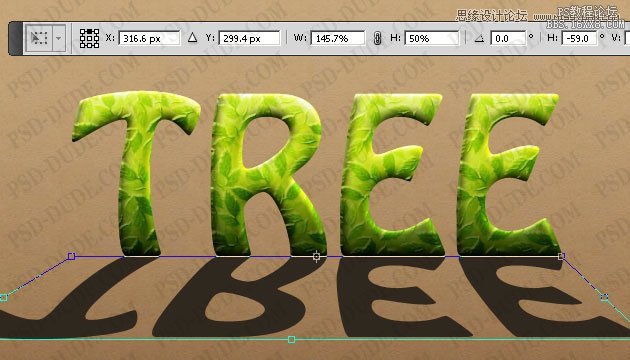 Photoshop制作超酷的树藤装饰立体字教程,PS教程,16xx8.com教程网