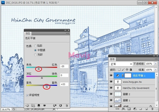 素描效果，教你模仿建筑景觀藍(lán)圖效果