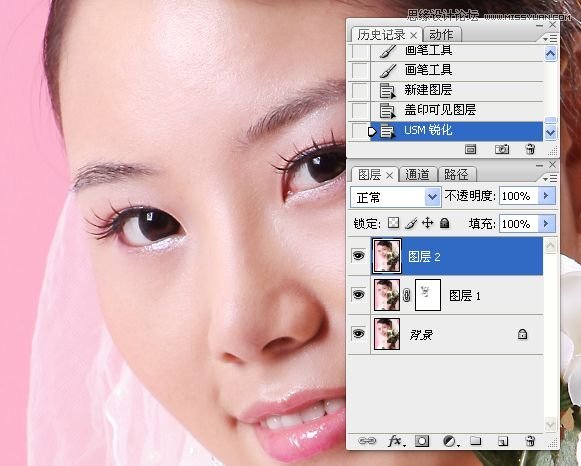 Photoshop使用简单方法给美女人像磨皮,PS教程,16xx8.com教程网