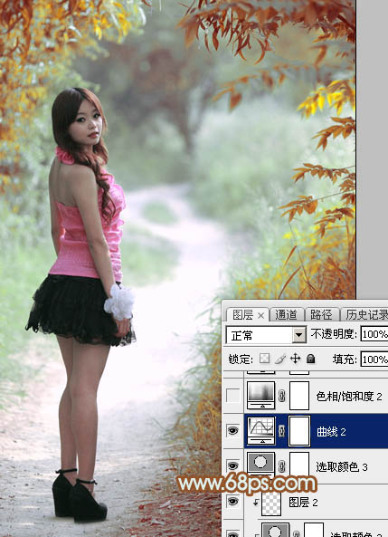 Photoshop调出唯美的橙绿色照片教程