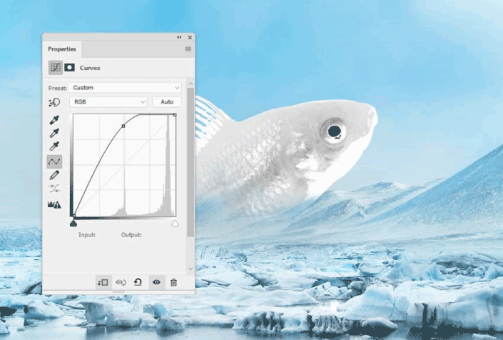 冰雪效果，在PS中合成一个超现实感觉的冰块鱼