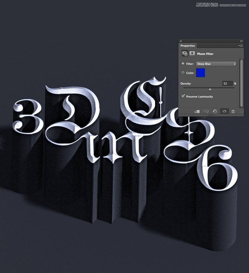 Photoshop CS6制作復(fù)古網(wǎng)紋立體字教程,PS教程,16xx8.com教程網(wǎng)