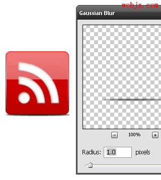 Photoshop简单绘制玻璃样式RSS图标