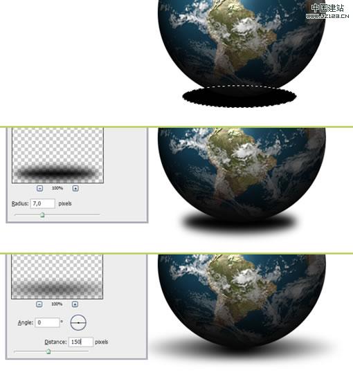 Photoshop CS4制作逼真的立体地球（图十七）