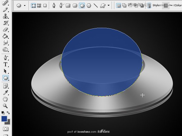 Photoshop绘制逼真质感的UFO图标教程,52photoshop教程