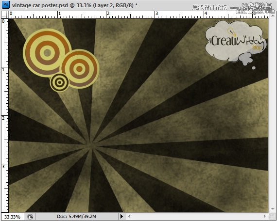 Photoshop设计复古风格的汽车海报教程