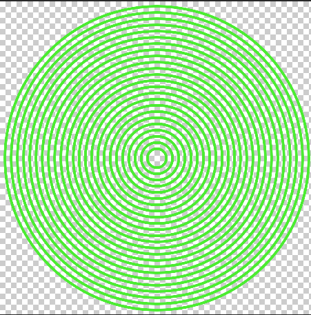 同心圆，用PS制作一个等距离的同心圆
