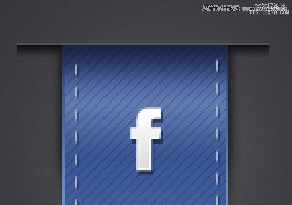 Photoshop绘制缝线效果的社交图标教程,PS教程,16xx8.com教程网