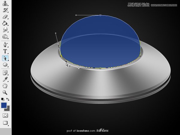 Photoshop绘制逼真质感的UFO图标教程,52photoshop教程