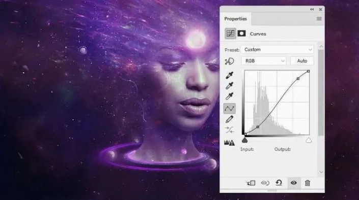 海報(bào)制作，通過PS制作一張具有科幻感的太空肖像海報(bào)