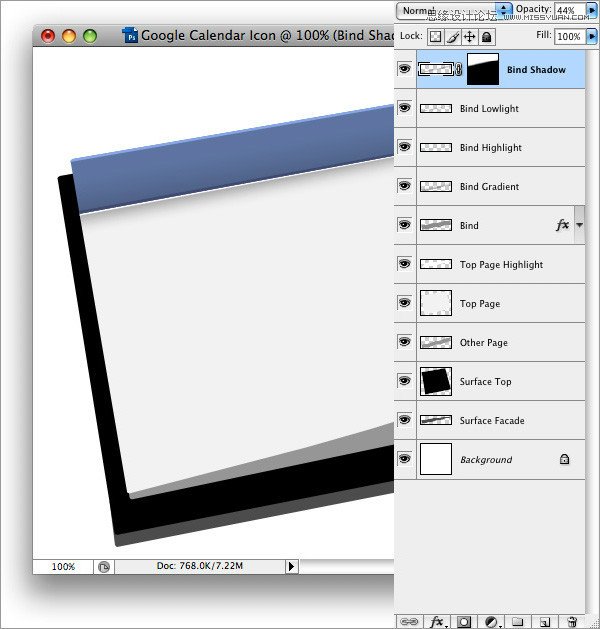 Photoshop制作立體效果的日歷圖標(biāo)