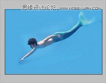 Photoshop使用素材合成水下男美人魚場景,PS教程,16xx8.com教程網(wǎng)