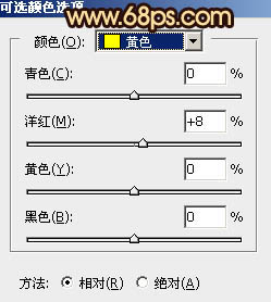 黄褐色，调出秋季黄色调人像照片