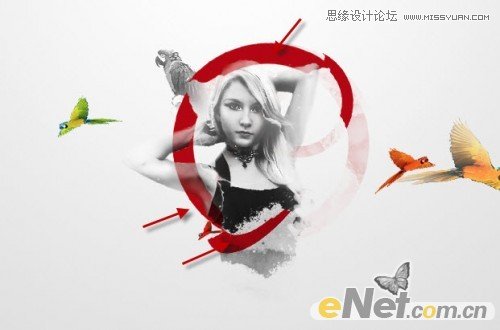 Photoshop打造梦幻光影效果的美女海报教程,PS教程,16xx8.com教程网