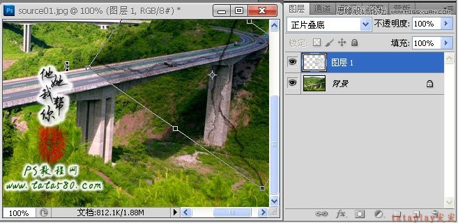 Photoshop合成坍塌的高速公路,PS教程,16xx8.com教程网