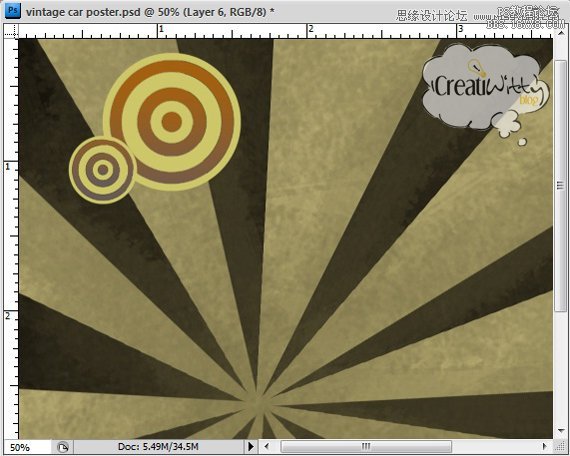 Photoshop设计复古风格的汽车海报教程