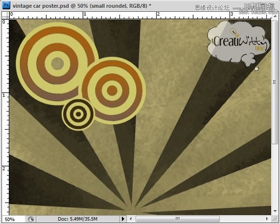 Photoshop设计复古风格的汽车海报教程