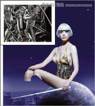 Photoshop合成科幻美女机械人海报教程,PS教程,16xx8.com教程网