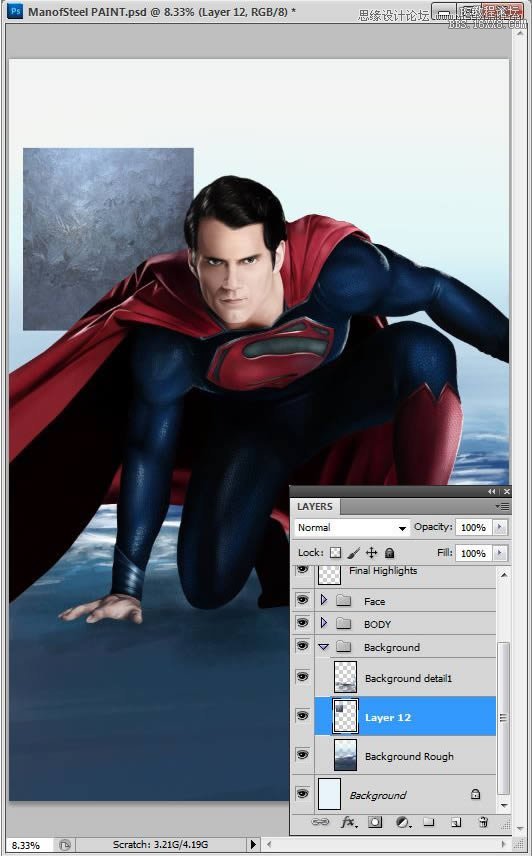 Photoshop詳細(xì)繪制新版超人形象,PS教程,16xx8.com教程網(wǎng)