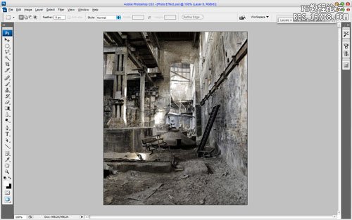 Photoshop<wbr>打造頹廢效果-廢墟